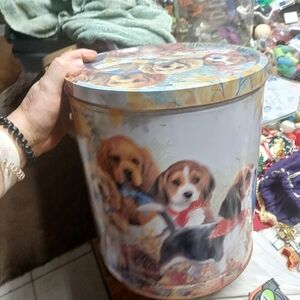 vintage J.S.N.Y. "Best Friends" nested canister set dog breeds 11.5" X 10"